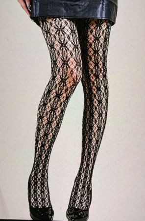 Collant a rete nero, elegante per l'autunno. Nuovo!