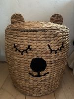 Aufbewahrungskorb Bär, braun geflochten