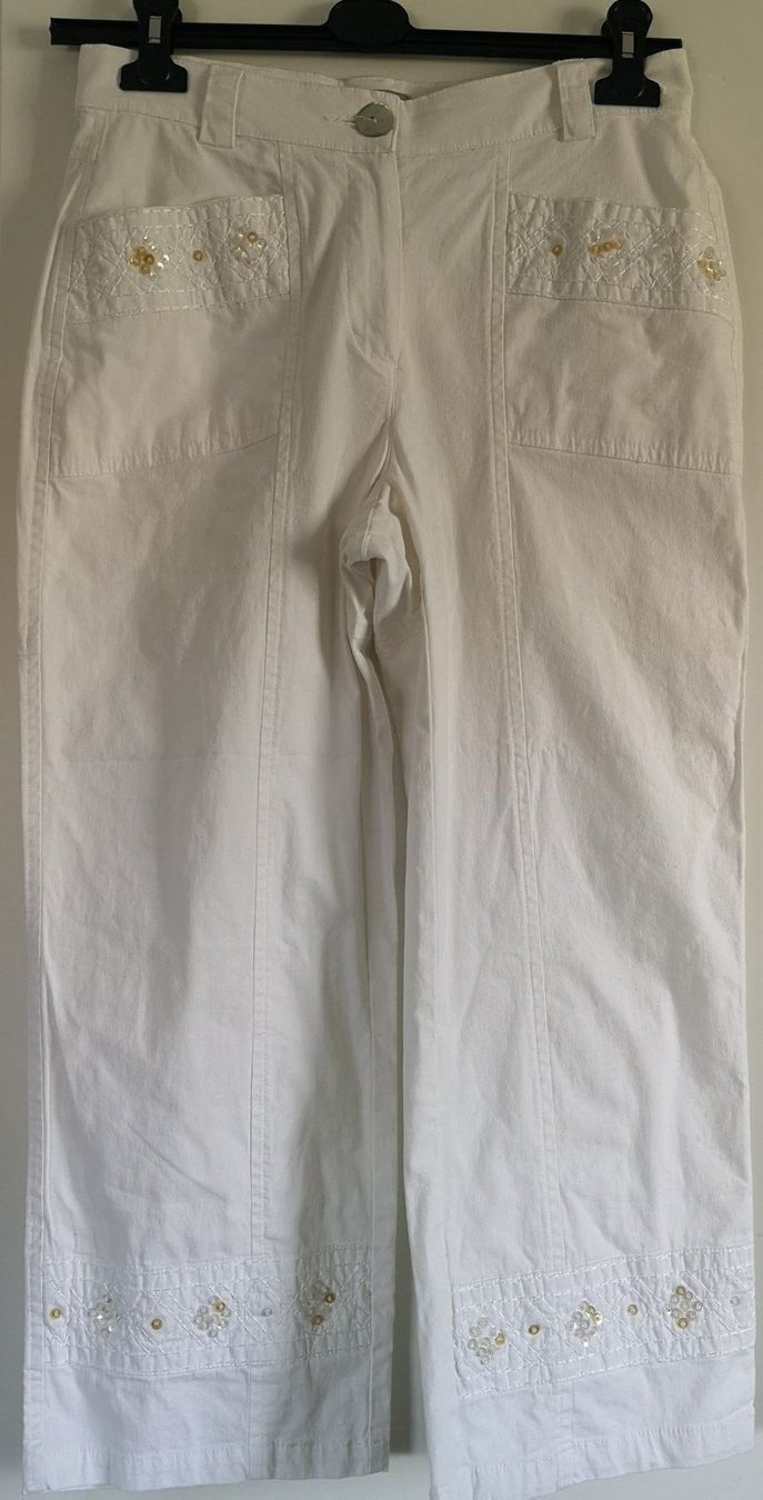 Pantaloni: Edle weisse 7/8 Hose NEU! – Nuovo (secondo la descrizione) da Widnau venduto da Schurlibua 1