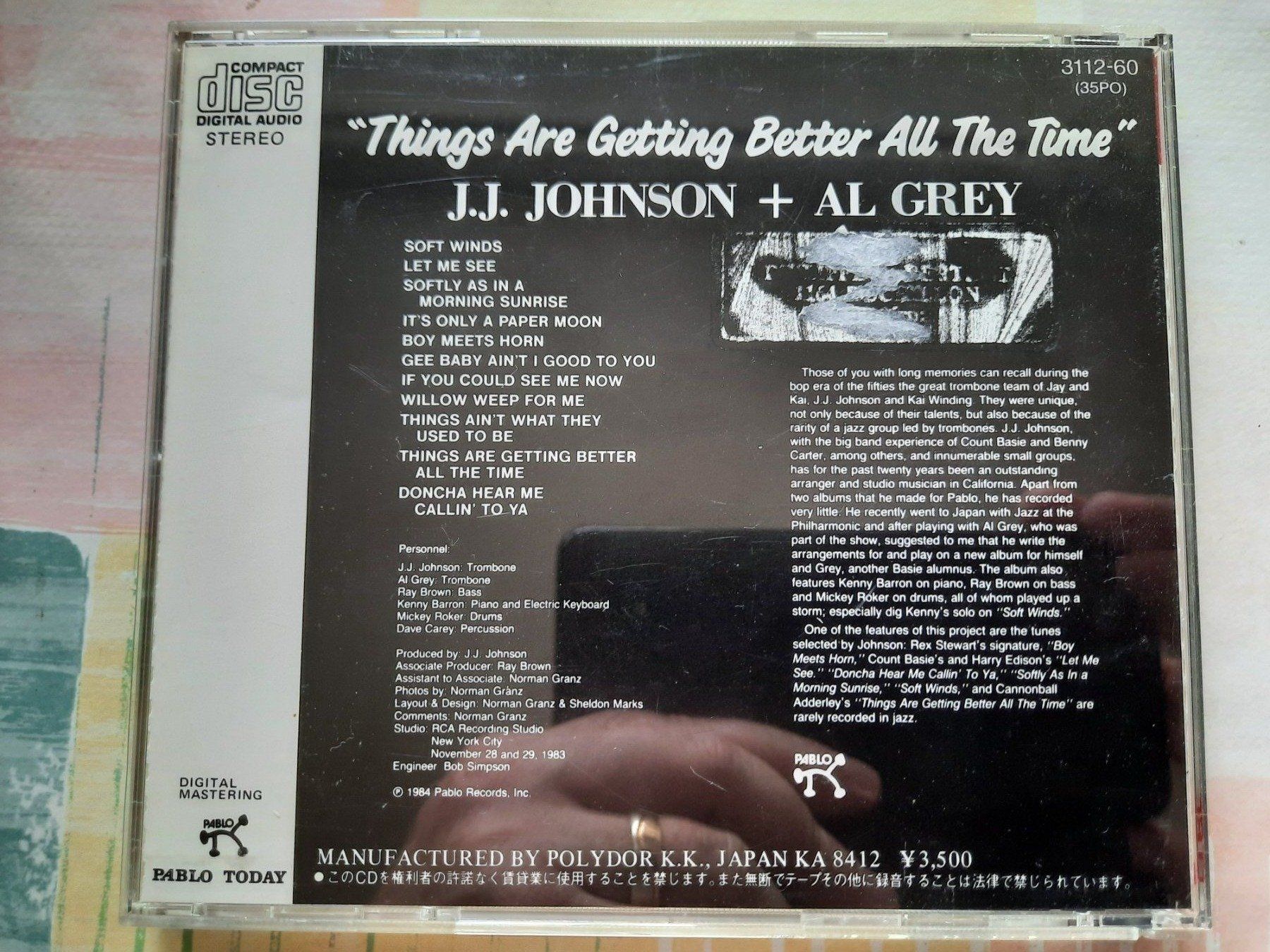 CD: Cd J.J. Jonhson + Al Grey / Things are getting Beter all... – Usato da Pully venduto da bro_n52j 1