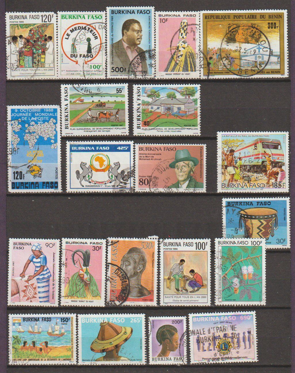 Tous les timbres: BURKINA FASO 1961-2000 – D'occasion à Crans-Montana par kira56 1