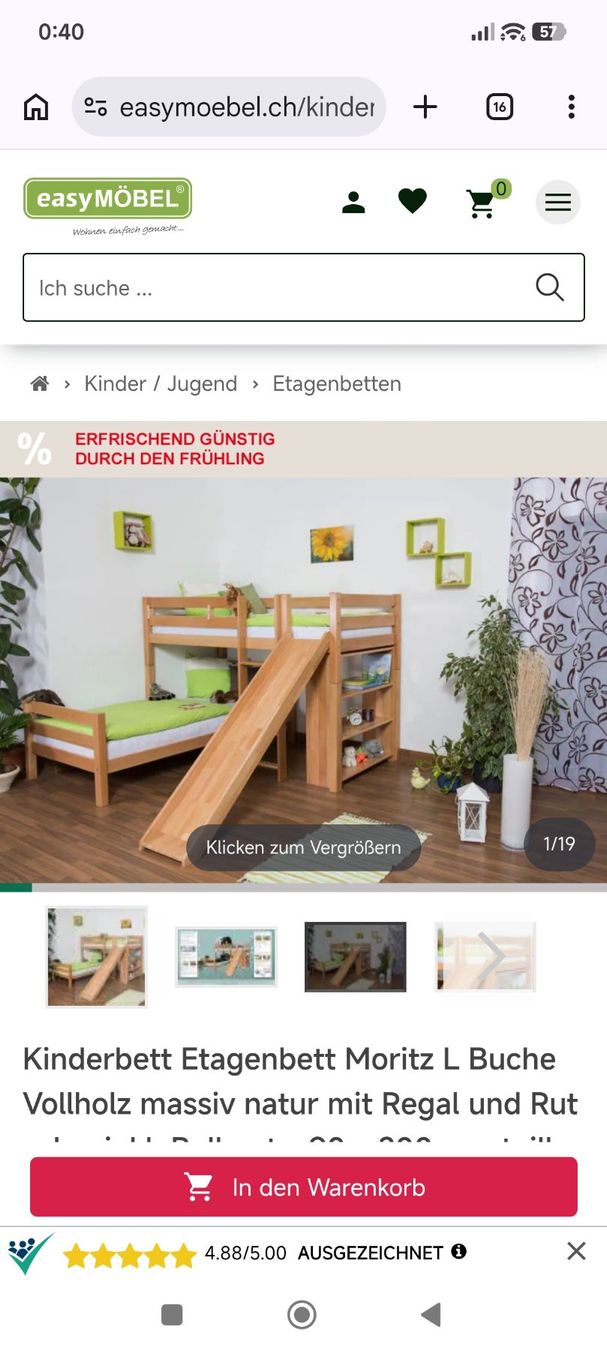 Letti: Hüttenbett / Etagenbett – Usato da Buchs AG venduto da nilya04 1