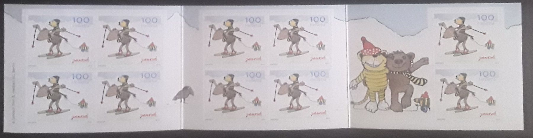 Tutti i francobolli: 2012: Markenheftchen " Janosch " Nr.0-129 mit 10 x 100 ** – Usato da Walperswil venduto da Tcheidi