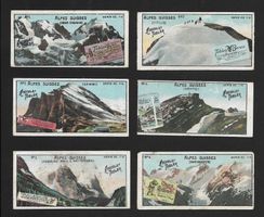 Cartes Tobler serie 22 complète : ALPES SUISSES (1910)