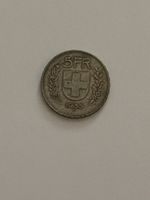 Pièce 5 francs 1935 Confédération Helvétique argent