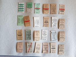 24 Karten SBB Bahn Tickets Fahrkarten Billette 1970/80 (2)