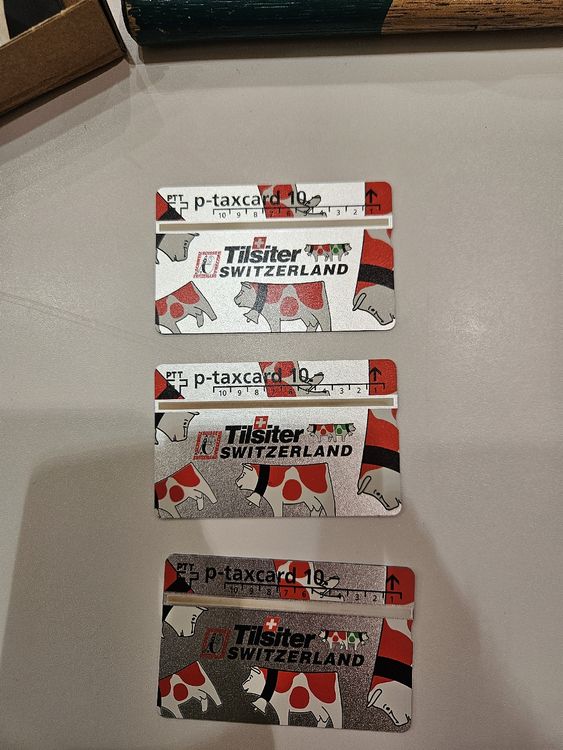 Cartes de téléphone: Seltene PTT Taxcard Tilsiter Switzerland, 3 Stück! – Neuf (Voir description) à Wiler b.Utzenstorf par Ired