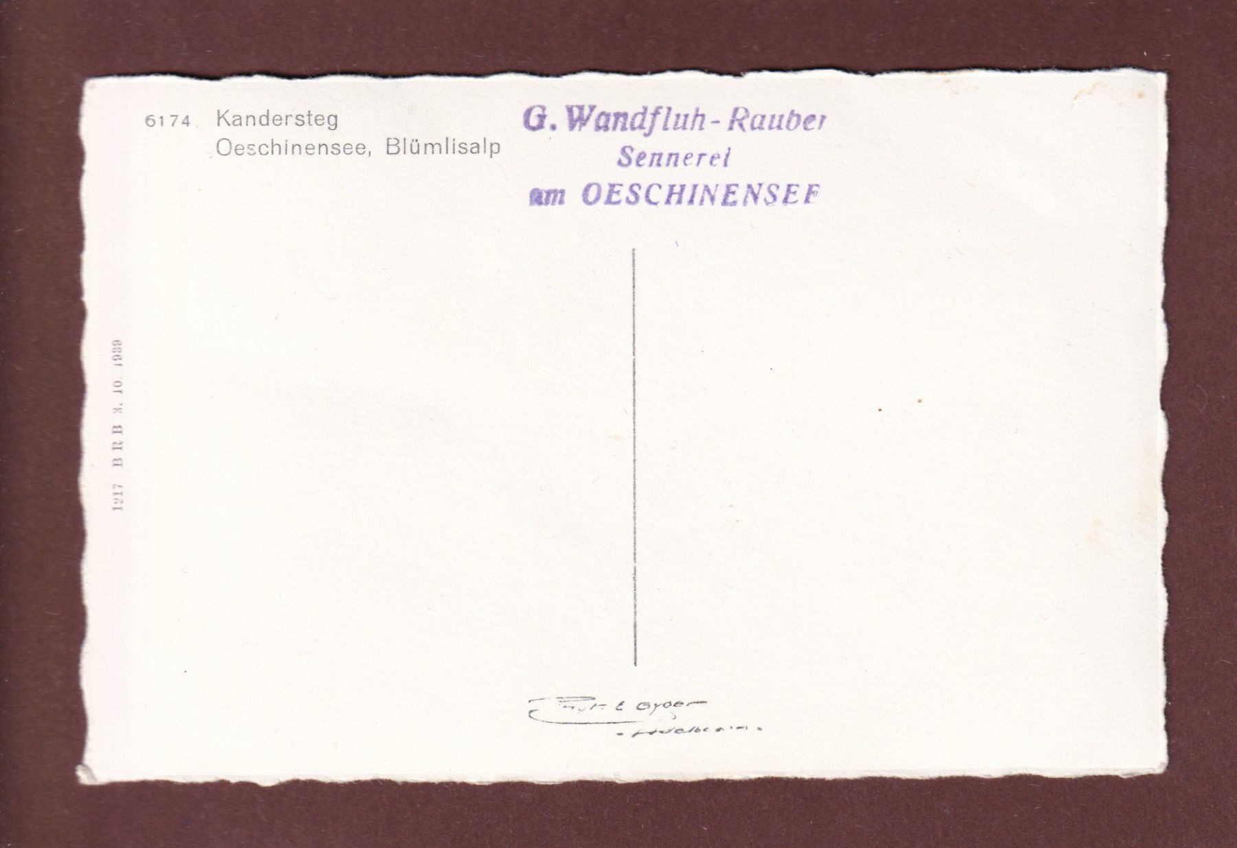 Cartoline postali: OESCHINENSEE - Ziege - Blümlisalp – Usato da Pully venduto da nicecards-shop 1