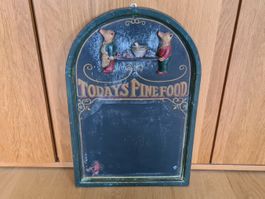 Rarität: Vintage Pub Bar Holz Schild Todays Fine Food
