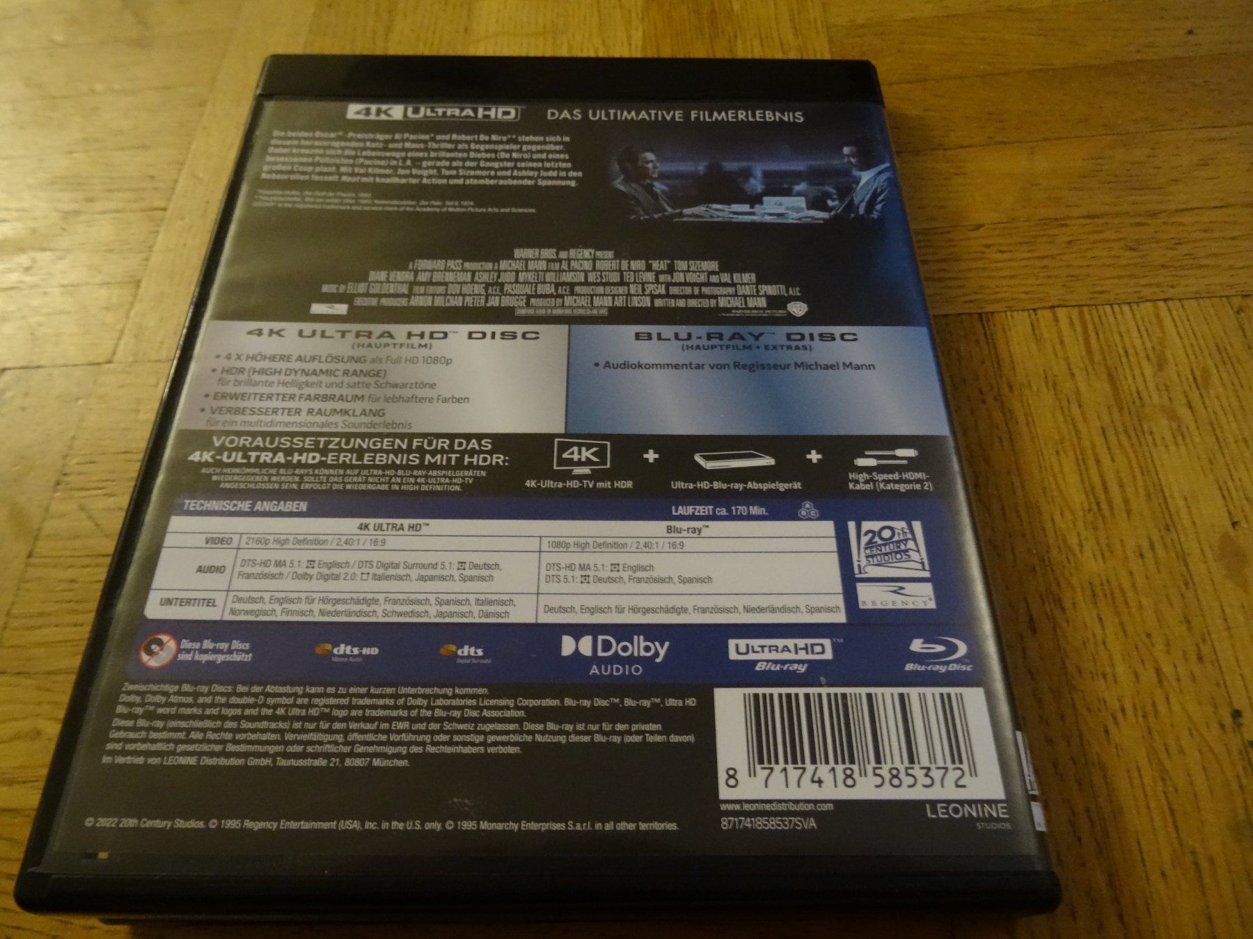 Tutti i DVDs: Heat Director's Definitive Edition 4K UHD Blu-ray – Usato da Olten venduto da Disc-Verkauf 2