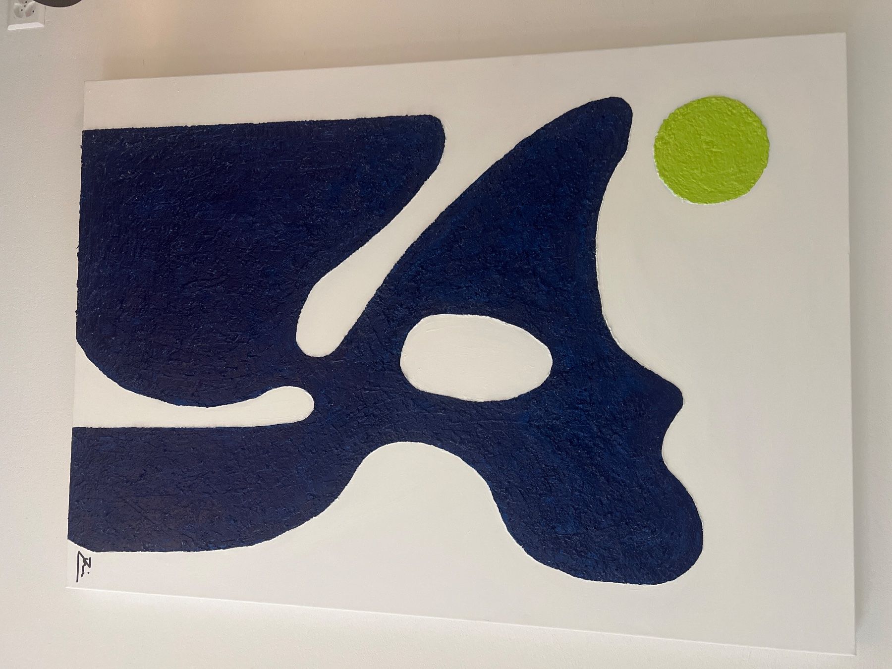 Dipinti: Abstraktes Gemälde "Indigo Sea" – Usato da Wettingen venduto da phe_6ghb 3