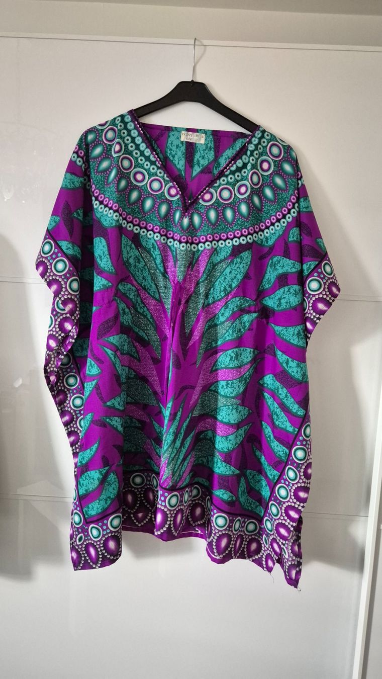 Tuniken: tunique d'été violette et turquoise - Taille unique – Gebraucht aus Neuchâtel von simbajoyce123