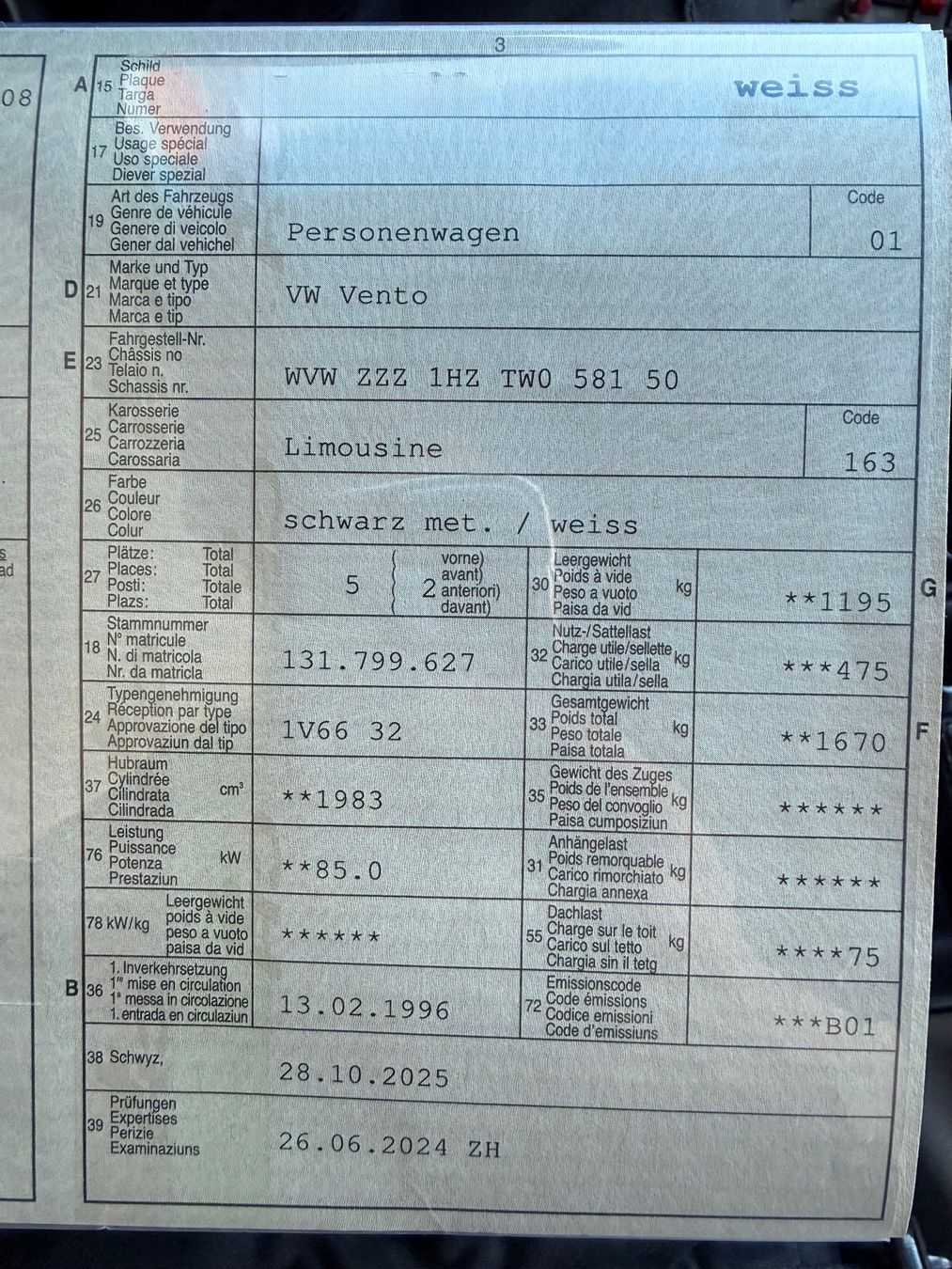 VW Autos: VW Vento Police Car/ Polizeiauto – Gebraucht aus Rothenthurm von JanFuechslin 5
