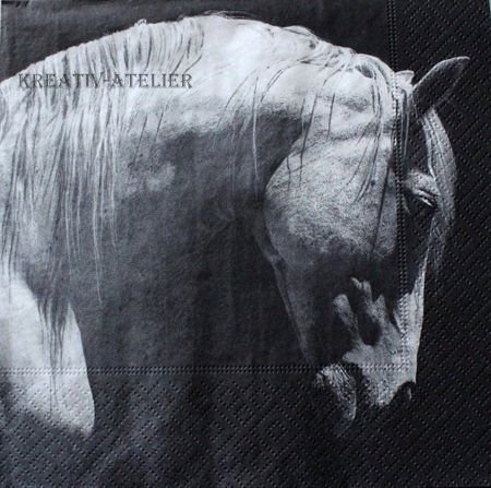 Tovaglioli: Serviette grey horse (1324) 2Stk. – Nuovo (secondo la descrizione) da Schlatt TG venduto da kreativ-atelier