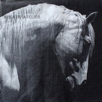 Serviette grey horse (1324) 2Stk.