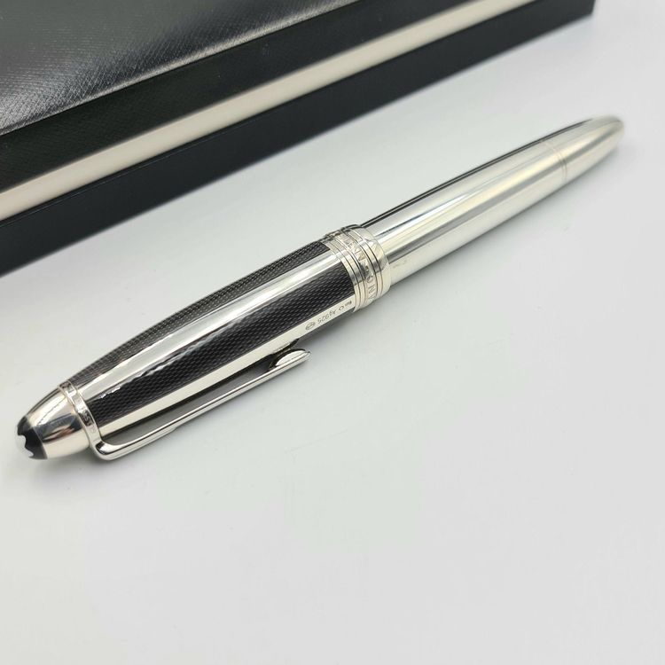 Gullor 601 Füllfederhalter – Blau Mit Silbernem Clip, Glatte Schreibfeder, Für Standardpatronen