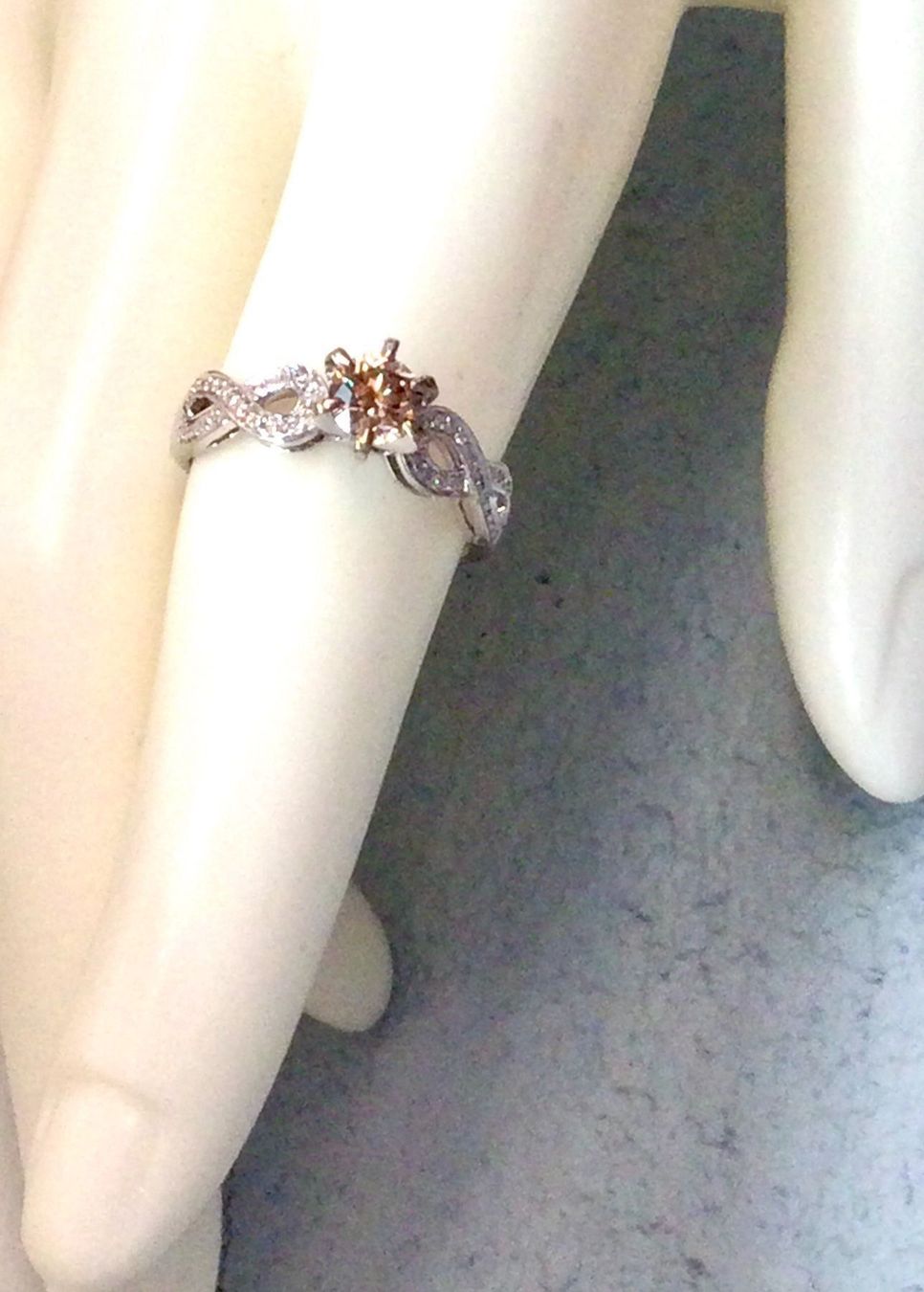 Anelli: *NEU Traum Champagne Diamant-Solitärring – Nuovo e nell'imballaggio originale da Roggwil /BE venduto da elegance45 4