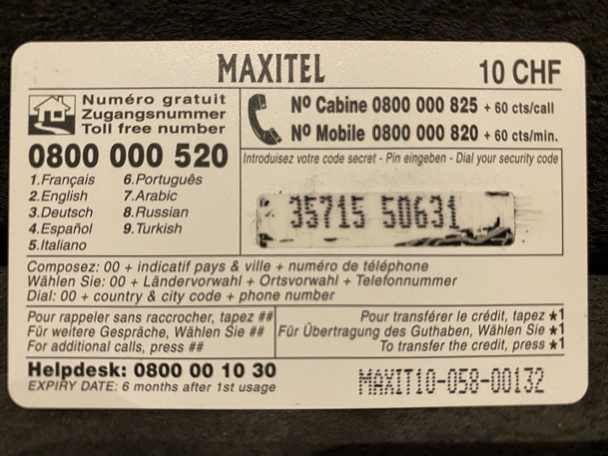Schede telefoniche: Carte dos 4 – Usato da Lausanne venduto da babacard10 1