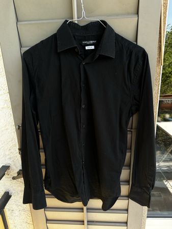 Dolce & Gabbana Hemd, Schwarz, Grösse 41/M