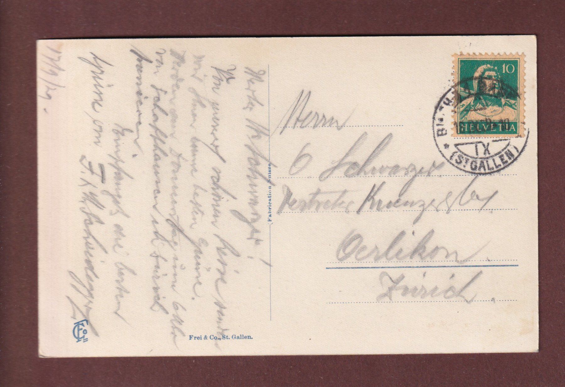 Cartes postales: WERDENBERG - Schloss - 1929 – D'occasion à Pully par nicecards-shop 1