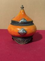 Vintage Amber Jewelry Box