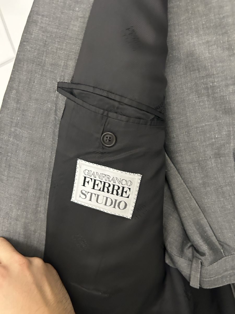 Gianfranco Ferre Completi: GIANFRANCO FERRE STUDIO Anzug(Leinen 55%) grau 56 – Usato da Bülach venduto da INO_ 1
