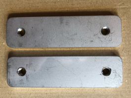 Stahlplatte rostfrei - 30x110x6mm - 2x Gewinde M8