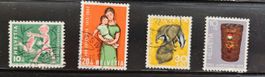 Briefmarken Set 4 Stk. Pro Juventute Sammlung