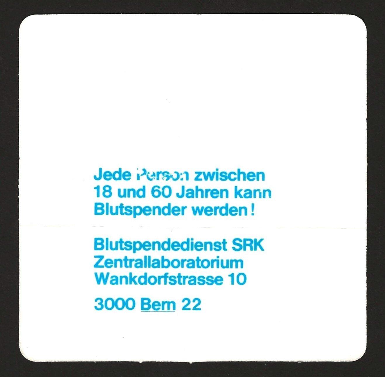 Sammelbilder & Trading cards: Klebbild Spende Blut, rette Leben. vom SRK – Neu (gemäss Beschreibung) aus Lenk im Simmental von Ruedauph 1