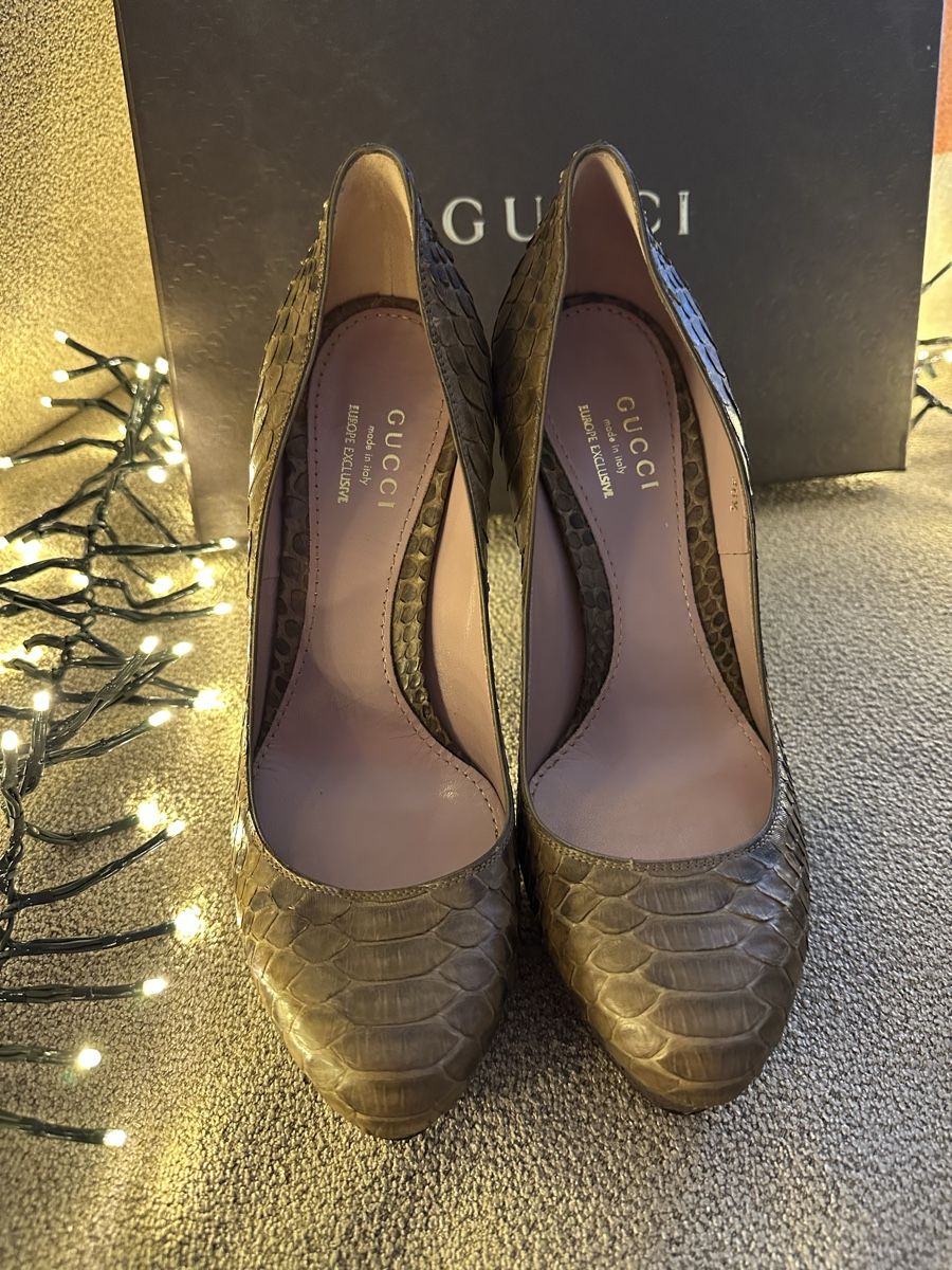 Gucci Damenschuhe: Gucci High Heels aus echtem Python-leder – Neu und originalverpackt aus Adlikon b.Regensdf von E.Prov 5