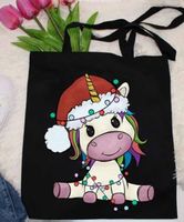 1 Stück Einkaufstasche / Shopping Bag aus Stoff Einhorn