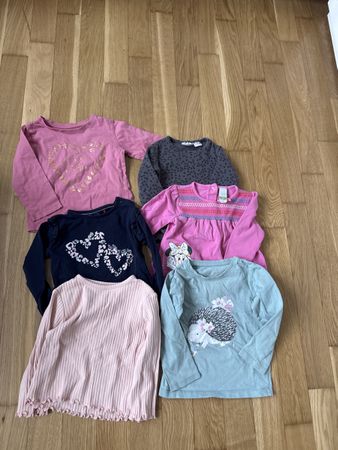6 Langarmshirts Mädchen, Grösse 86, Top Zustand!