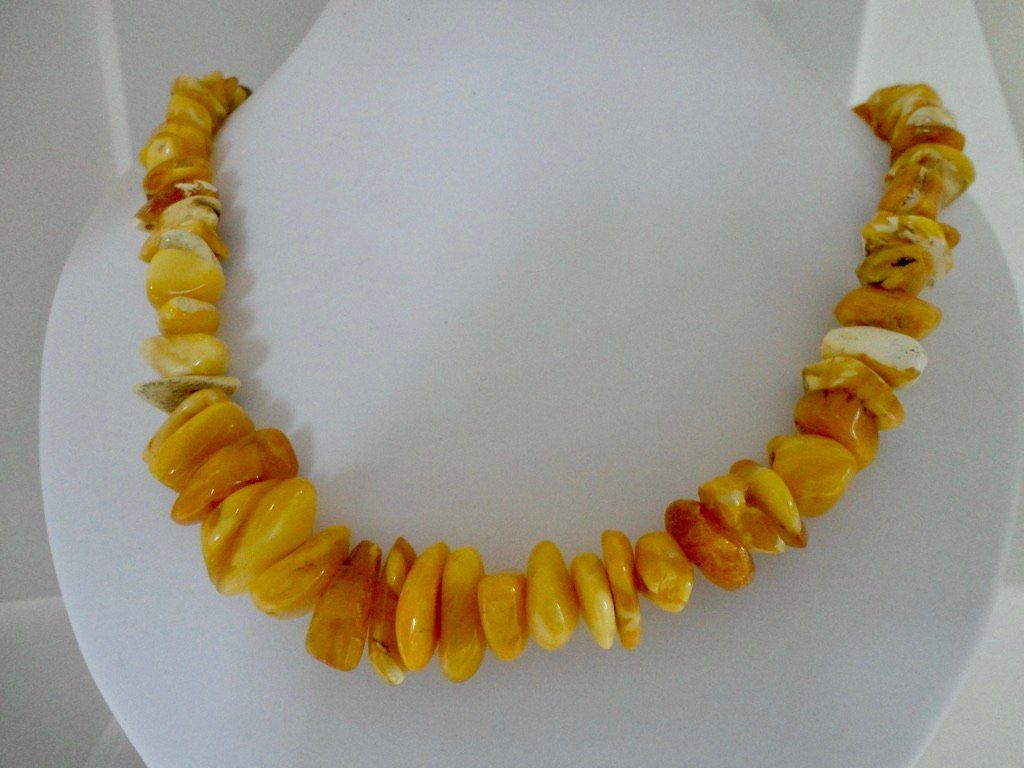 Ketten: Halskette -Bernstein Amber/Ambre echt Butterscotch – Neu (gemäss Beschreibung) aus Biberist von tl-schmuck 2