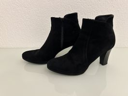 Schwarze Wildleder Stiefeletten, Grösse 39