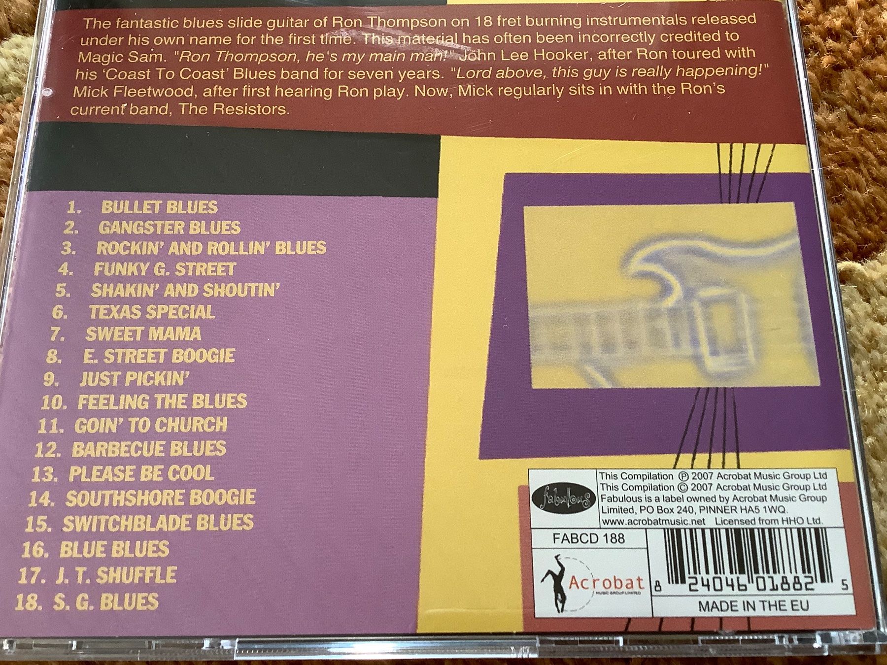 CD: Ron Thompson * Just Pickin – Usato da herzogenbuchsee venduto da HIFIANER 1