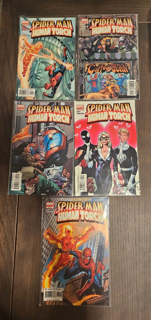 Fumetti: Comics Marvel Spider-man/Human Torch - Issues #1-5 2005 ENG – Nuovo (secondo la descrizione) da Meyrin venduto da bigjoejr69