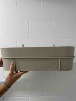 Metal planter box light brown used