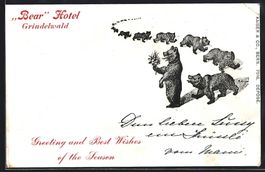 Grindelwald, Bear Hotel, Bären in einer