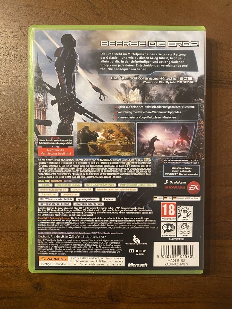 Microsoft Giochi: Mass Effect 3 für Xbox 360 – Usato da Thunstetten venduto da Virus_33 2