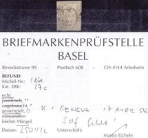 Strubel 27C oblit. - SBK 1'300.-