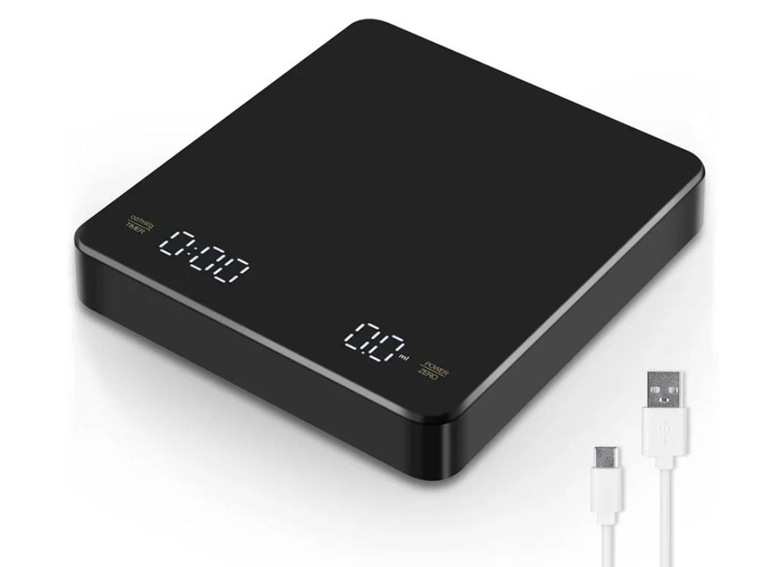 Laborzubehör: Digitale Kaffeewaage mit Timer & USB, 3kg/0,1g, LED-Display – Neu und originalverpackt aus Genève von Anna-38