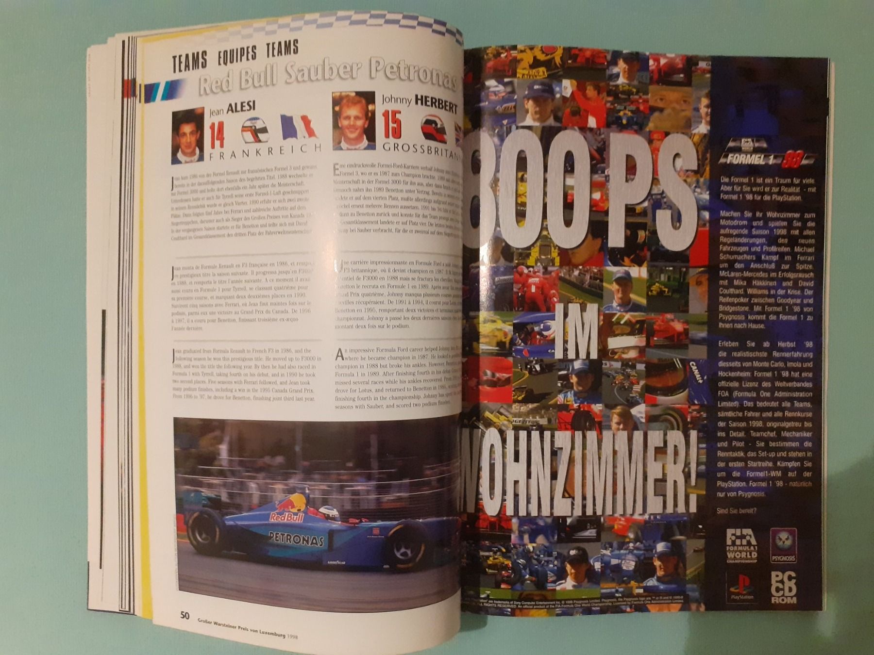 Riviste & Magazine: Programmheft Formel 1 GP Luxemburg "Nürburgring" 1998 – Usato da Aarburg venduto da Hktm 5