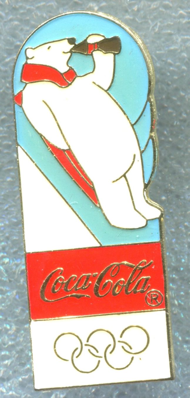 Coca-Cola Placchette & Badge: Coca Cola Eisbär  Skeleton – Usato da Winterthur venduto da Sammleroase