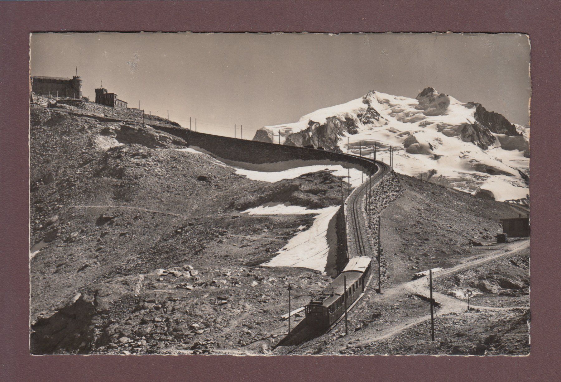 Cartoline postali: Zermatt - GORNERGRAT-BAHN - 1949 – Usato da Pully venduto da nicecards