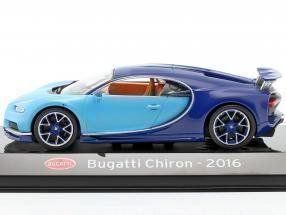 Bugatti Modellini d'auto: Bugatti Chiron seit 2016 hellblau / dunkelblau   1:43 Altaya – Nuovo e nell'imballaggio originale da Gerlafingen venduto da espero88 5