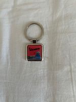 Schlüsselanhänger Vespa Mofa Logo Rot Metall