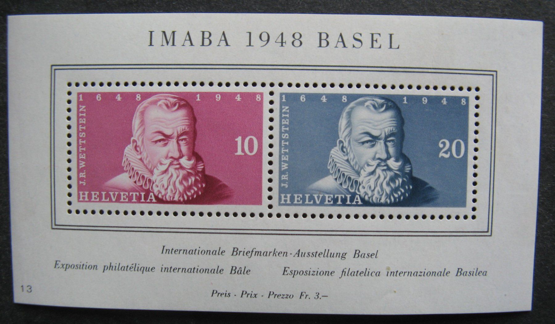 Tutti i francobolli: 1948 IMABA postfrisch 1 ** – Nuovo (secondo la descrizione) da Frauenfeld venduto da Interessent1
