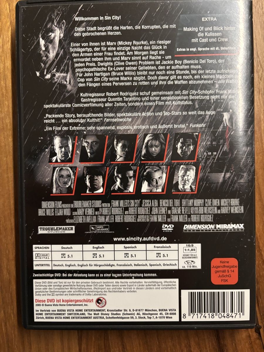 Tutti i DVDs: DVD Sin City – Usato da Belp venduto da brb66 1
