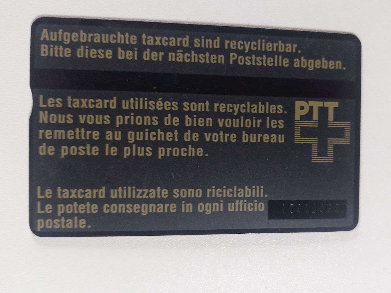 Swisscom Schede telefoniche: Alte PTT Taxcard 10 Franken – Usato da Erlinsbach venduto da pfunky 1