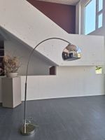 Bogenlampe Stahl Chrom Metall Lampe Stehlampe gut erhalten